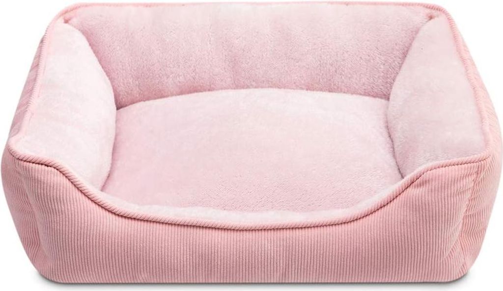 Hundenmand - Hundenkissen weiche Schlafgelegenheit für Haustiere - atmungsaktives rosa Kissen (55 x 45 x 15 cm)