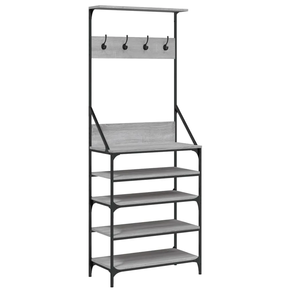Mobile Ingresso con Scarpiera 70cm Grigio Sonoma | Salvaspazio Moderno