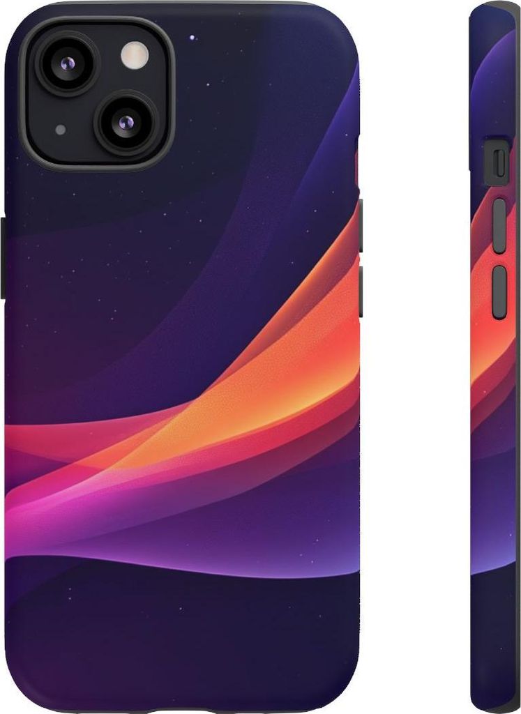 Abstraktes Wellenmuster in leuchtenden Farben – Handyhülle Kompatibel mit iPhone 13