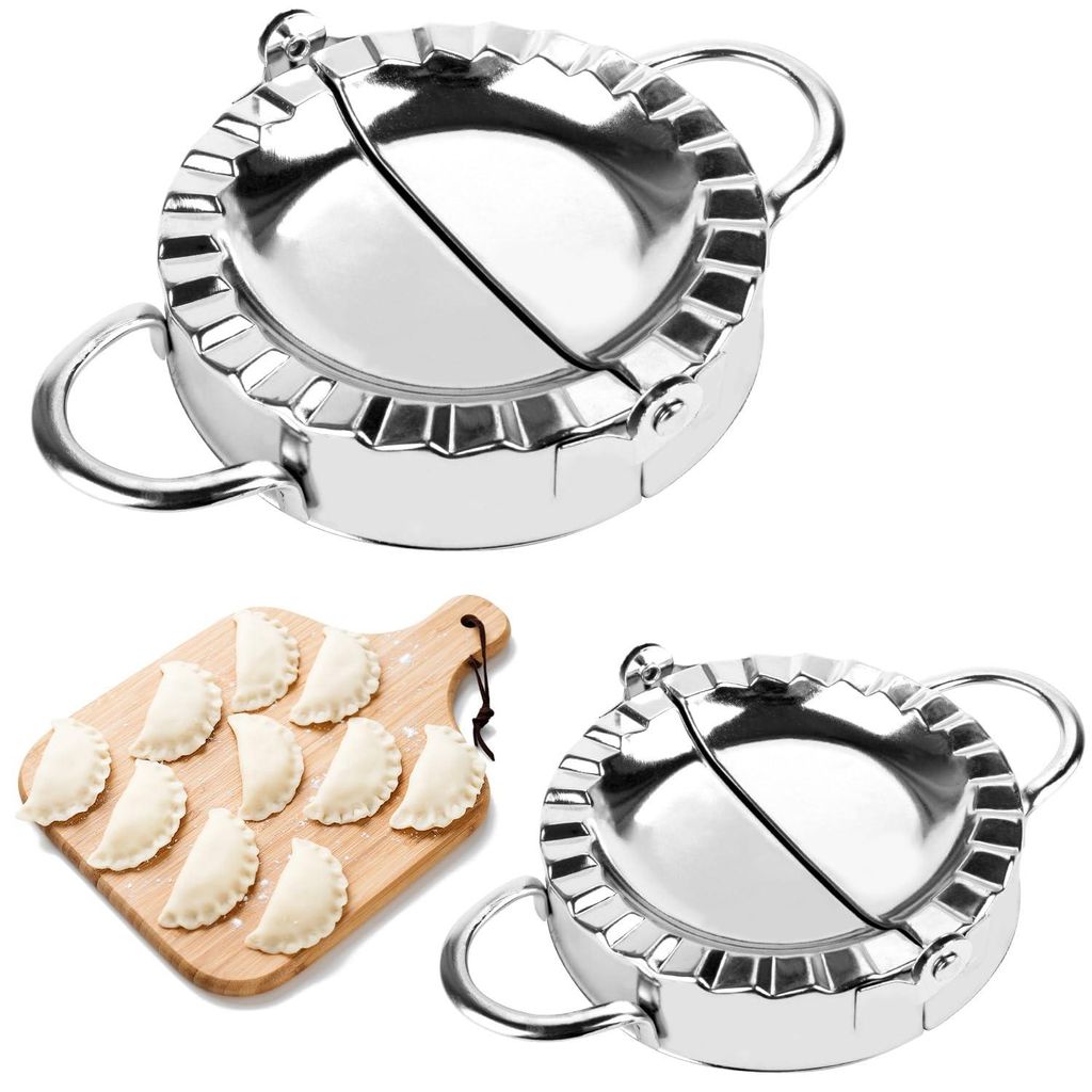 Teigtaschenformer, 2-teiliger Piroggenformer, Pasta-Filets-Former-Set, Ravioliformer, Maultaschenformer, Ravioliformer aus Edelstahl, Tortellinifor...