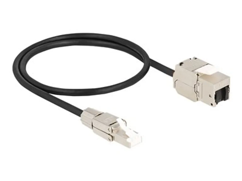 Câble RJ45 Cat.6A DELOCK 10G avec blindage S/FTP et module Keystone