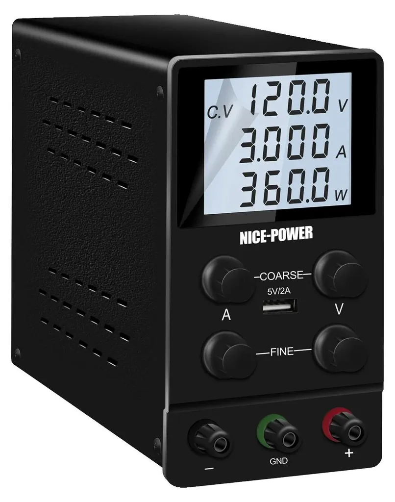 Alimentation stable 360W à réglage précis 120V 3A et chargeur USB-A