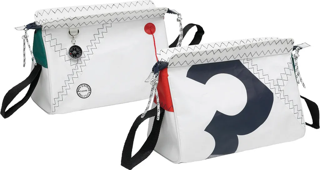 Trousse de toilette en toile robuste Sea Shell à motif nautique bleu