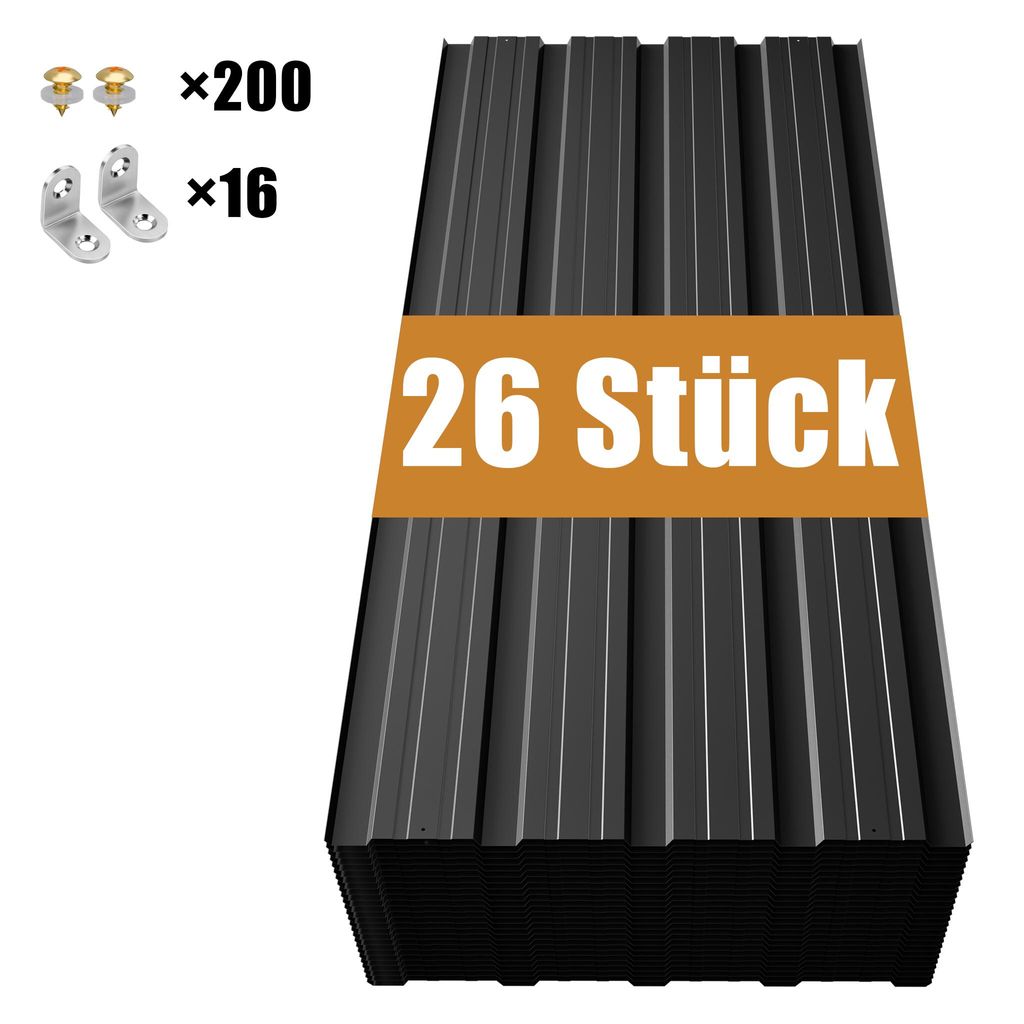 GIHAUVIA 26xTrapezblech 108x42.6 cm Dachblech 11m² inkl Produktbild 