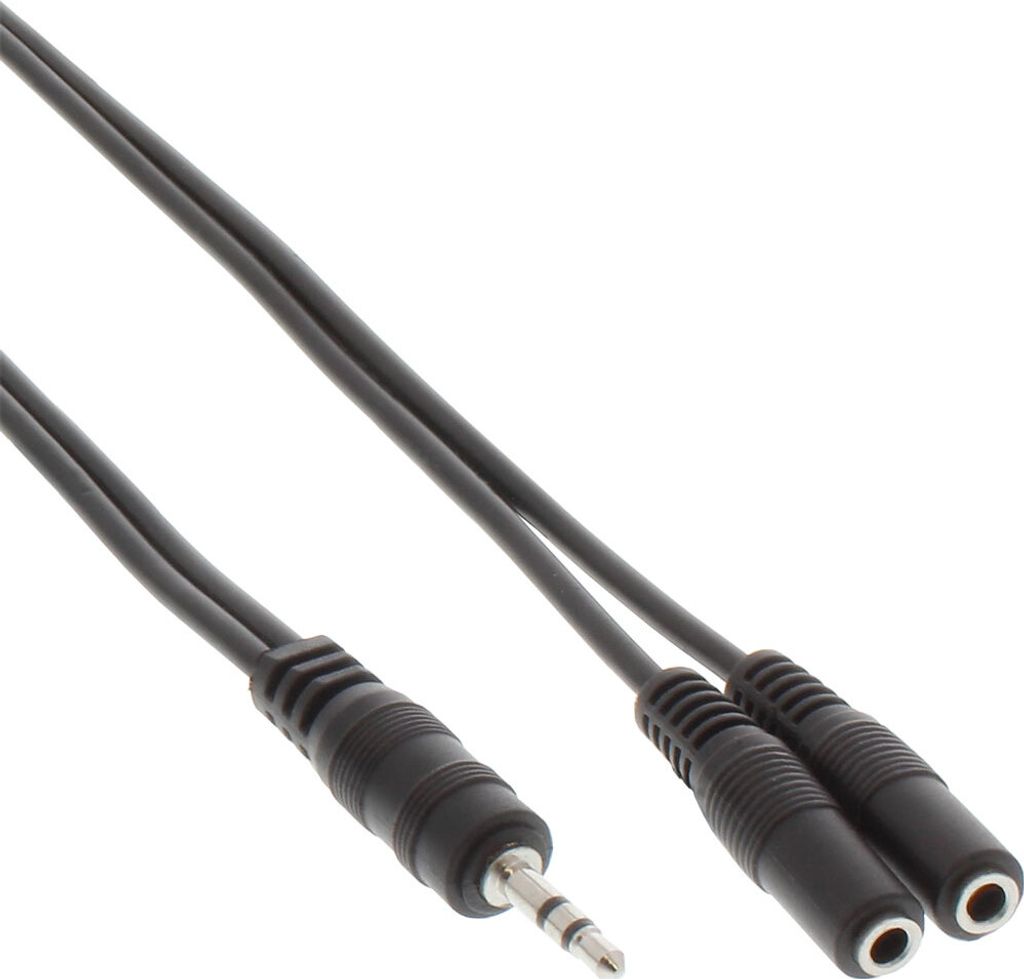 InLine® 99300A Klinken Y-Kabel, 3,5mm Klinke Stecker an 2x Immagine del prodotto 