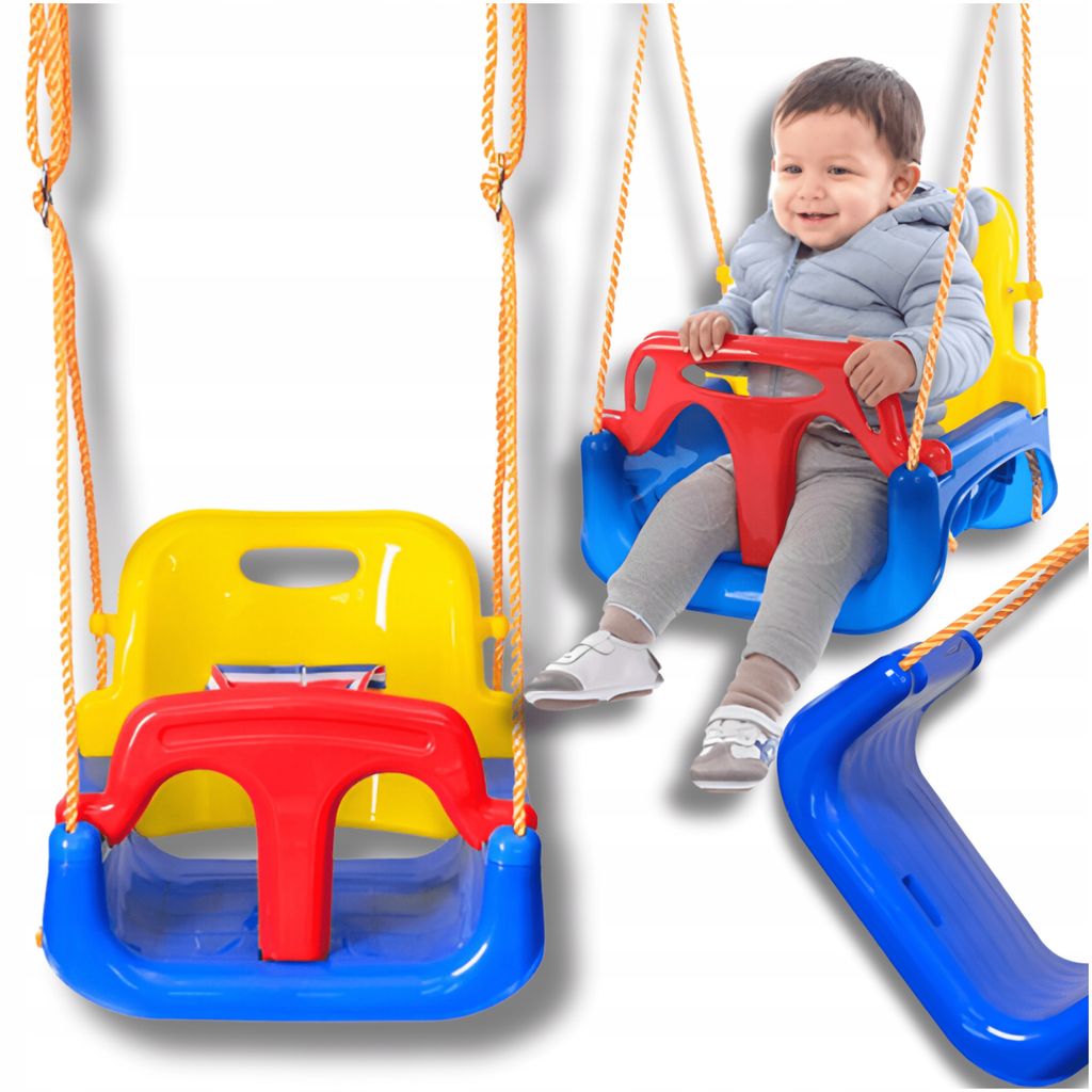 OMNA | Kinder Eimer Schaukel 4in1 - Kunststoff - Sicher und Vielseitig - Für drinnen und draußen