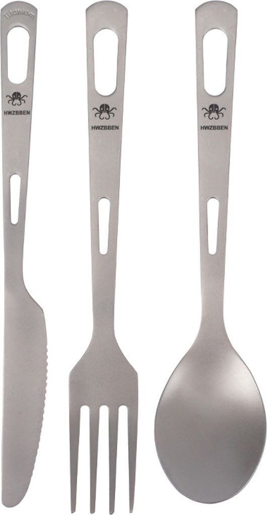 Camping Messer Gabel L?ffel Set Ti Geschirr Wiederverwendbare Outdoor Besteck fš¹r Rucksackreisen Camping