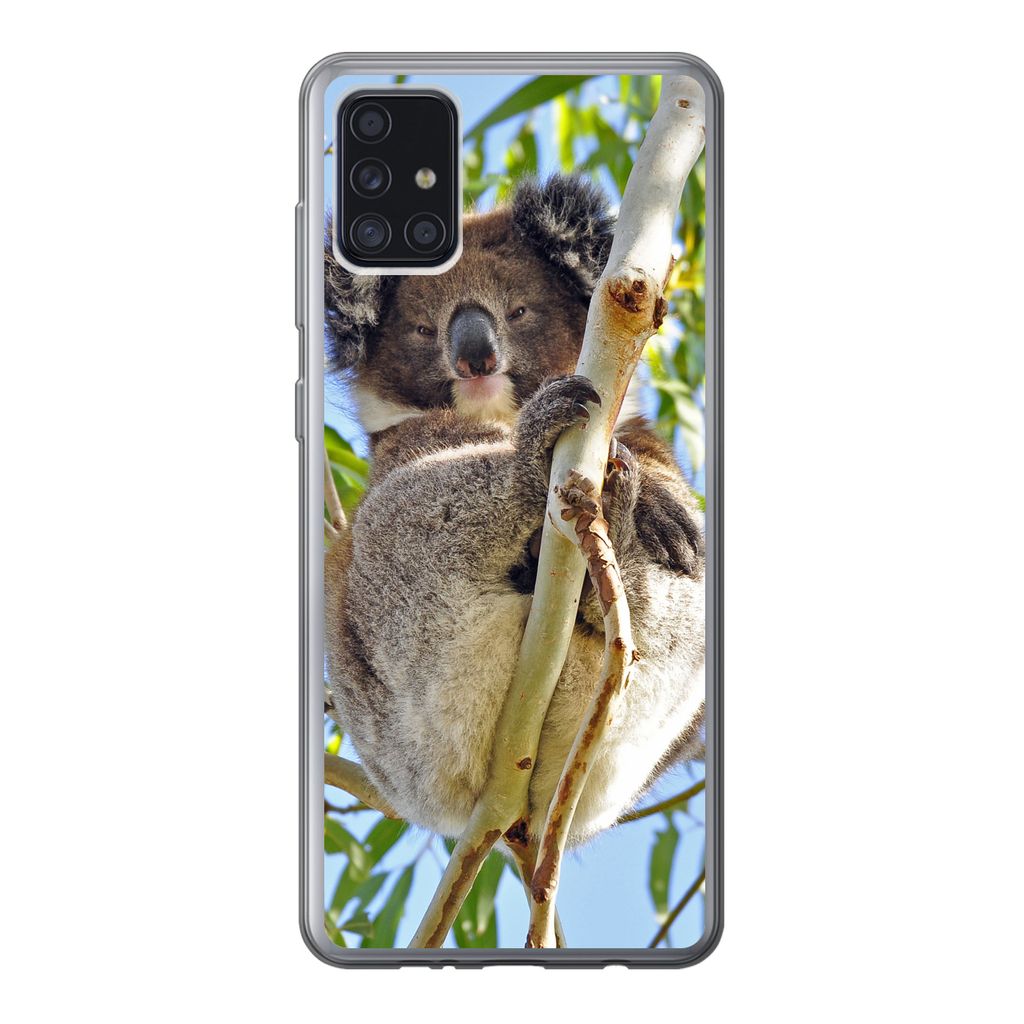 MuchoWow Handyhülle Schutzhülle Hülle für Samsung Galaxy A52 5G Koala - Luft - Kinder - Jungen - Mädchen Silikon Softcase Handy Hülle - Ums...