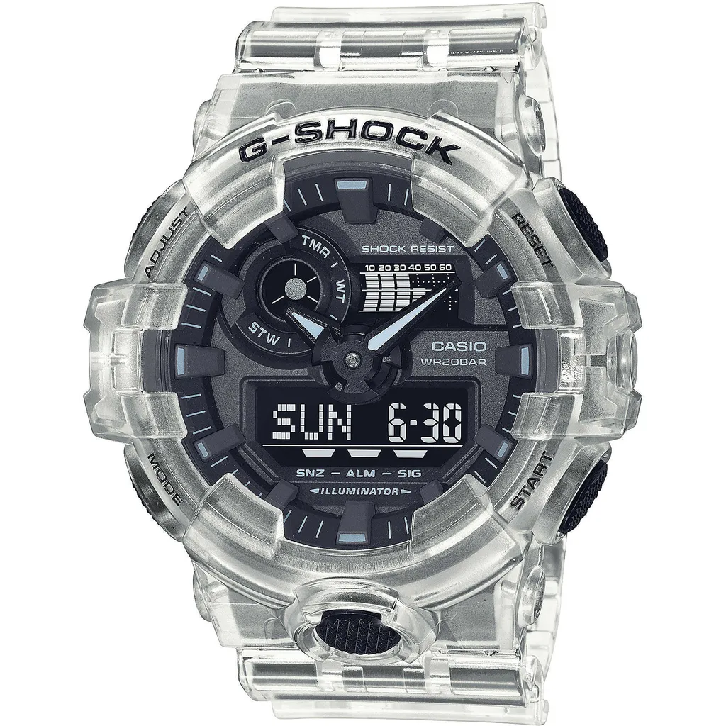 Casio G-Shock GA-700SKE-7AER Design Skeleton Trasparente Minimal