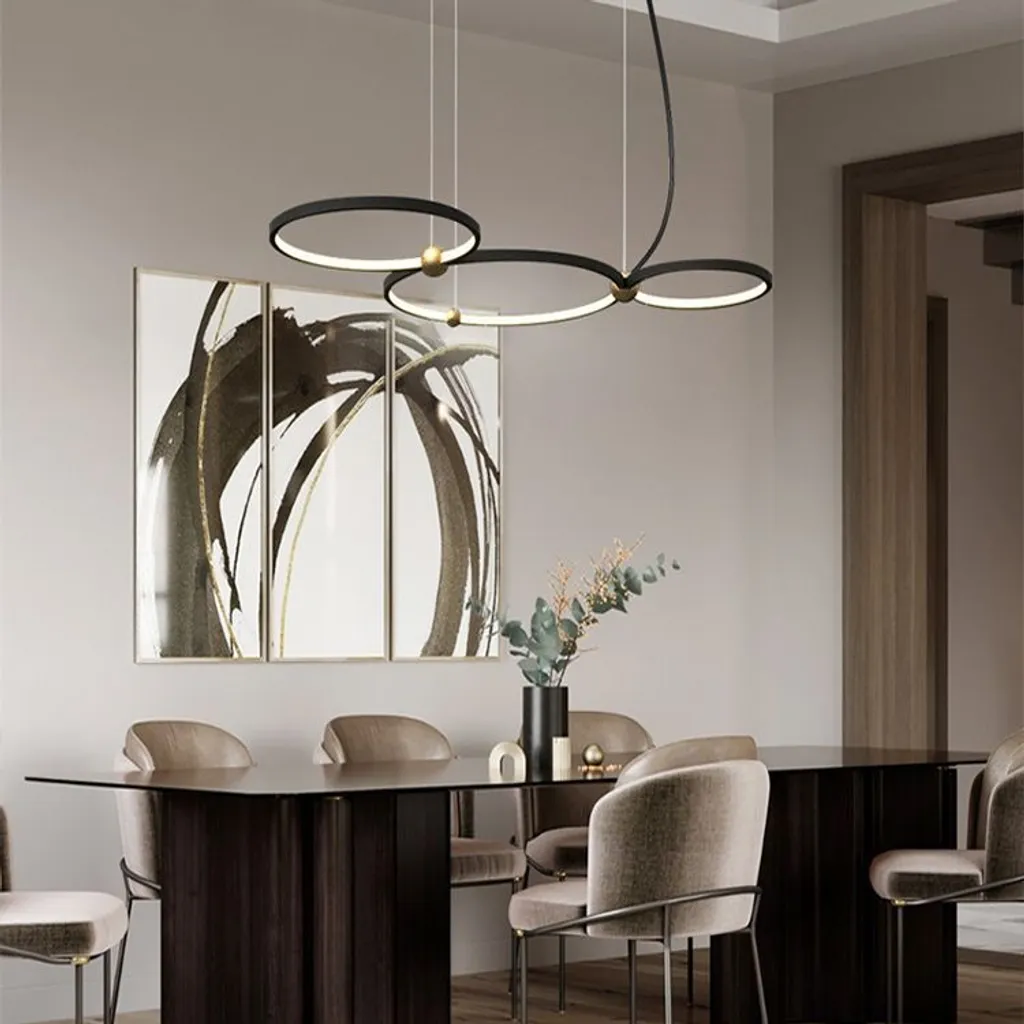 Lampadario Anelli LED tooLight App752 Black + Telecomando: Top Prezzo - 8