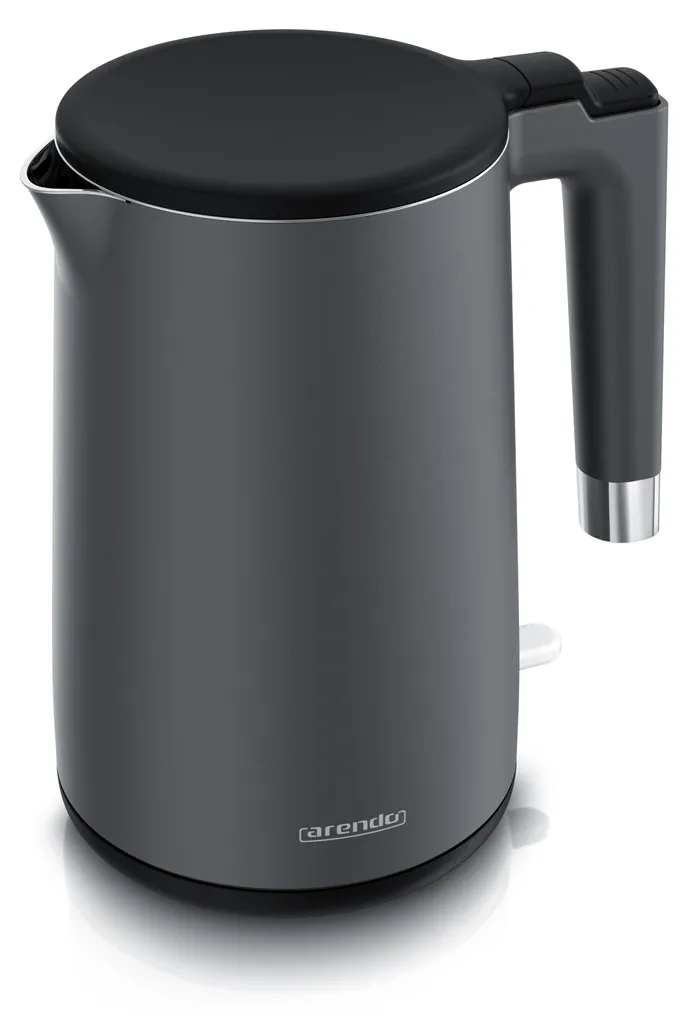 Arendo CORE Bollitore Elettrico 1,5L Acciaio Inox Grigio Opaco 2000W