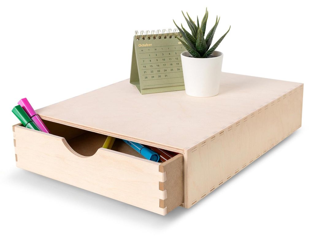 Creative Deco Mini Houten Kist van 1 lade, 33 x 25 x 7,8 cm Productafbeelding 