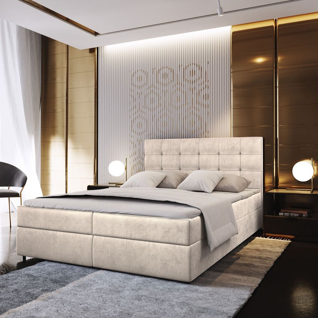 Masseno Boxspringbett GLOS M 180x200 cm Komplett-Set mit Produktbild 