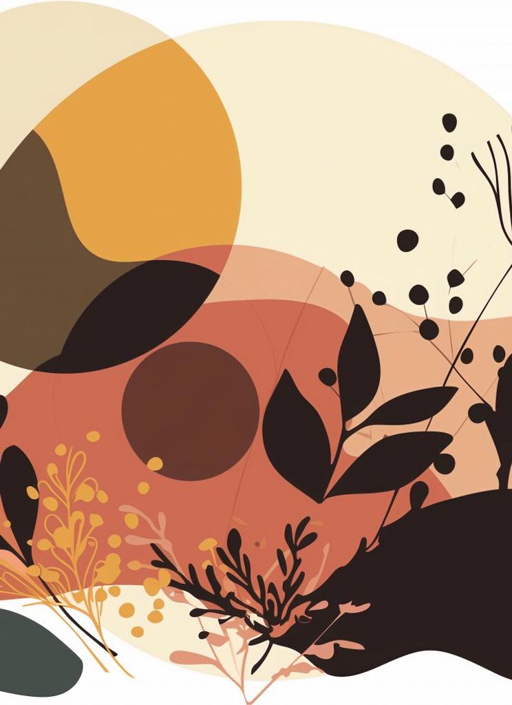 Plakat 67,5x100cm Sonnenuntergang im Garten