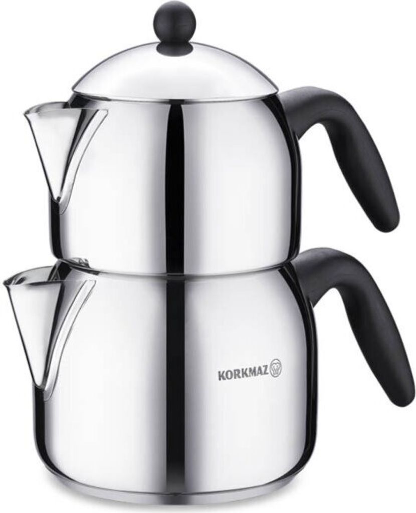 Korkmaz Orbit Midi Teekannen-Set - 0,7L/1,5L, für alle Herdarten geeignet