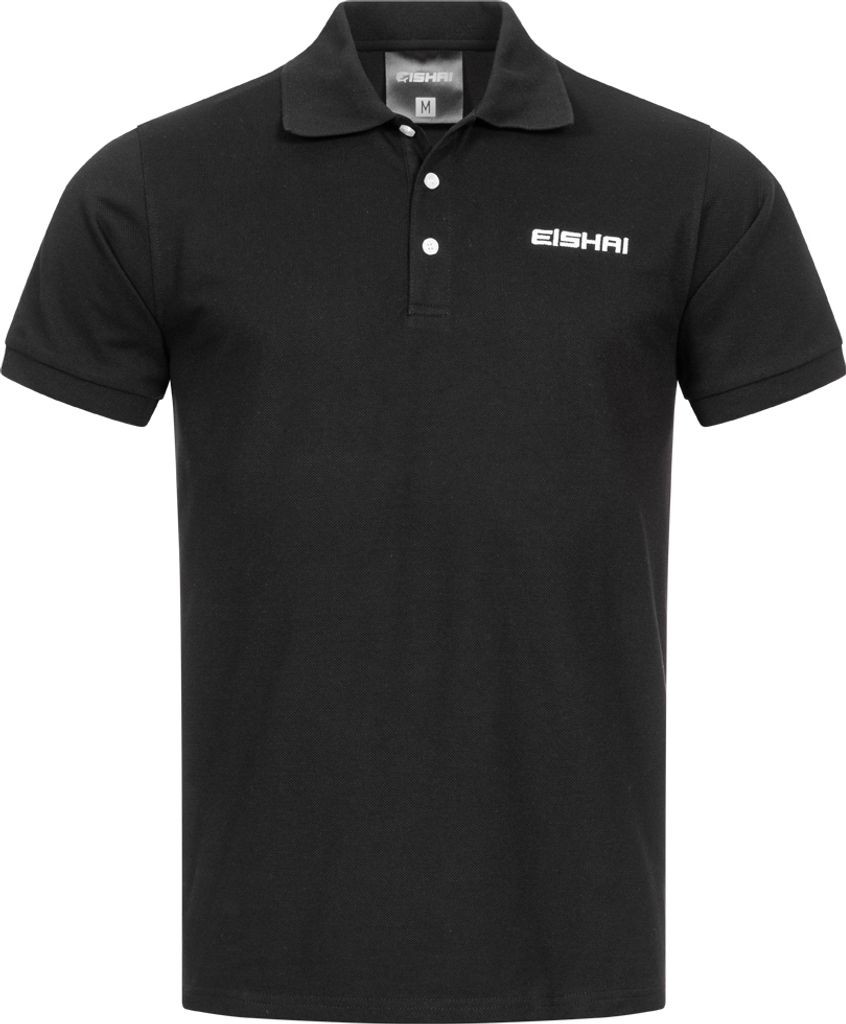 EI "Mare" Poloshirt | Hochwertiges Piqué-Gewebe | 3er-Knopfleiste | Atmungsaktiv & pflegeleicht | Bequeme Passform | schwarz | Gr. M | EH-4