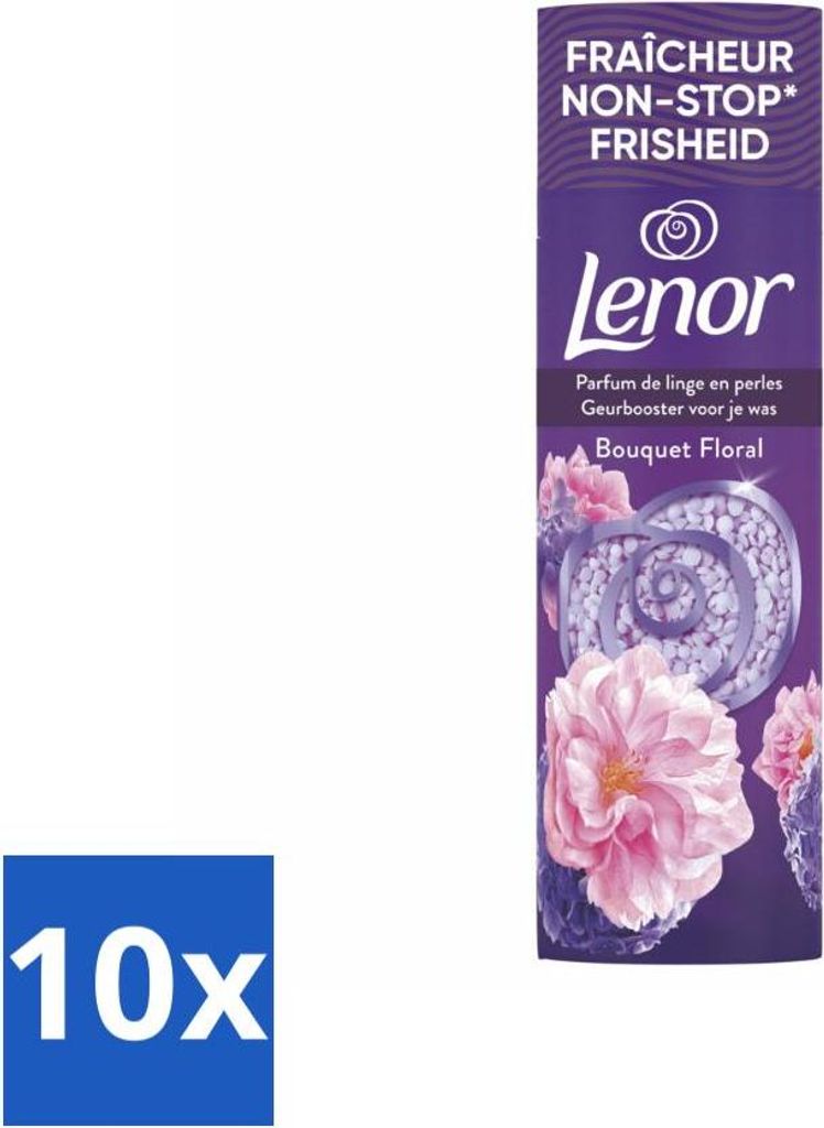 Lenor – Duftverstärker – Blumenbouquet – Non-Stop-Frische – 19 Wäschen - Vorteilspack - 10 Stücke
