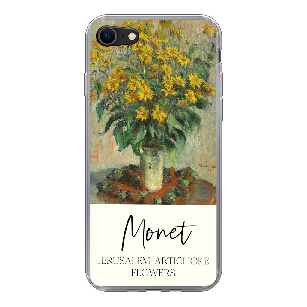 MuchoWow Handyhülle Schutzhülle Hülle für iPhone SE 2022 Alte Meister - Malerei - Monet Silikon Softcase Handy Hülle - Schutzhülle