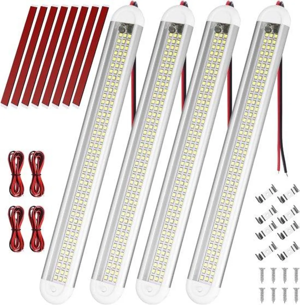 Éclairage LED 12V Puissant 1600lm Kit 8W avec Rallonges pour Cuisine et Bar