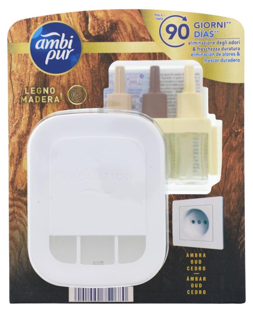 Ambi Pur 3Volution Starterset Madeira Raumduft elektrischer Diffuser und Nachfüllpackung 20ml