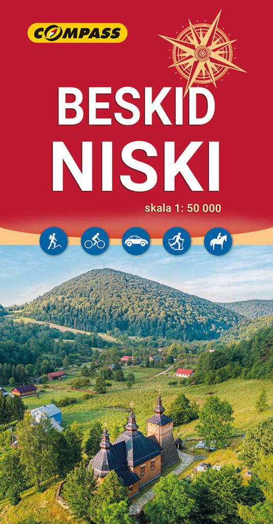 Beskid Niski 1:50.000. Touristenkarte. Erschienen 2024. Kompass