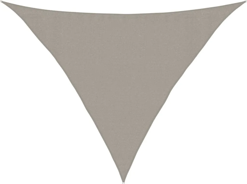 vidaXL Tenda da sole 160 g/m² Triangolare Grigio chiaro 3,5x3,5x4,9 m HDPE