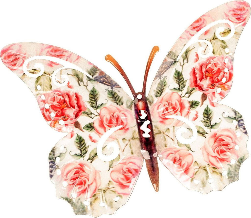 Deko Schmetterling Metall Wanddeko Wandbild Wand Bild Produktbild 