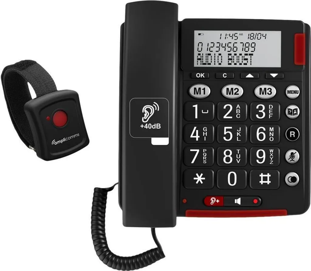 Téléphone Senior à Grosses Touches Amplicomms BigTel 50 avec SOS Alarme