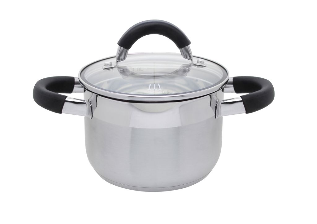 Zestaw garnków ELO Basic Black Steam ze stali nierdzewnej, Zdjęcie produktu 