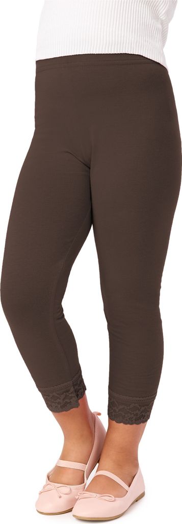 Merry Style Mädchen 3/4 Leggings MS10-293(Braun,128 cm)