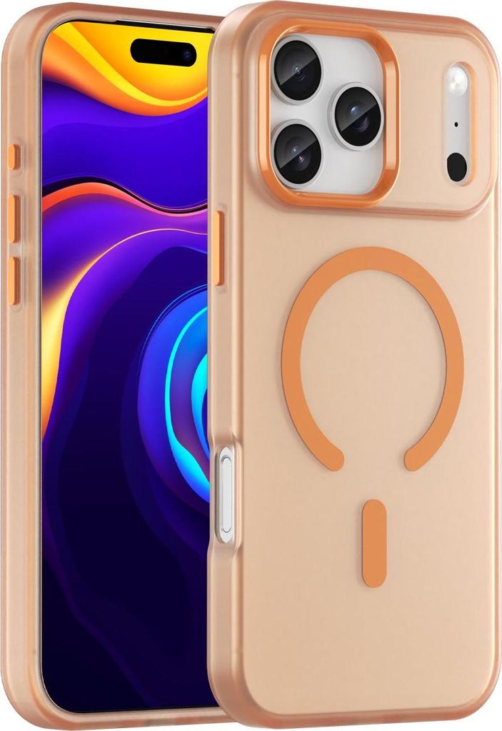Mobigear Shockproof iPhone 17 Pro Max MagSafe Hülle Hardcase Backcover - Orange