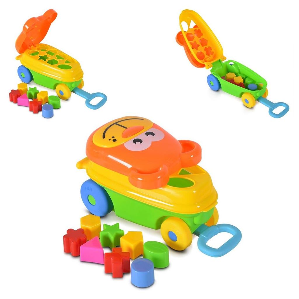 Moni 35368 Sortierer, Sortierspiel 2 in 1, Steckspielwagen Produktbild 