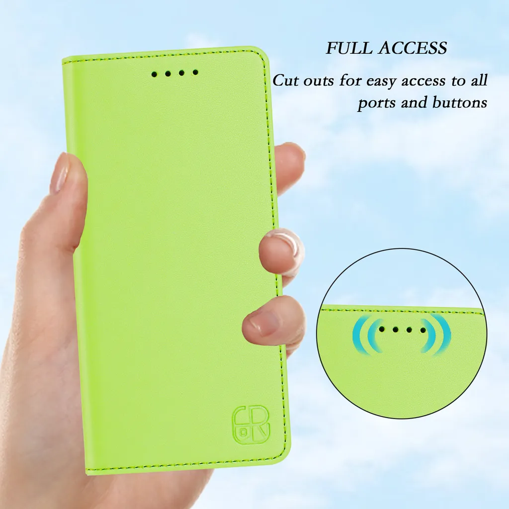 SEEKO Cover Folio In Pelle Per Motorola Edge 30 - Portafoglio Con Slot, Chiusura Magnetica, Nero - 2