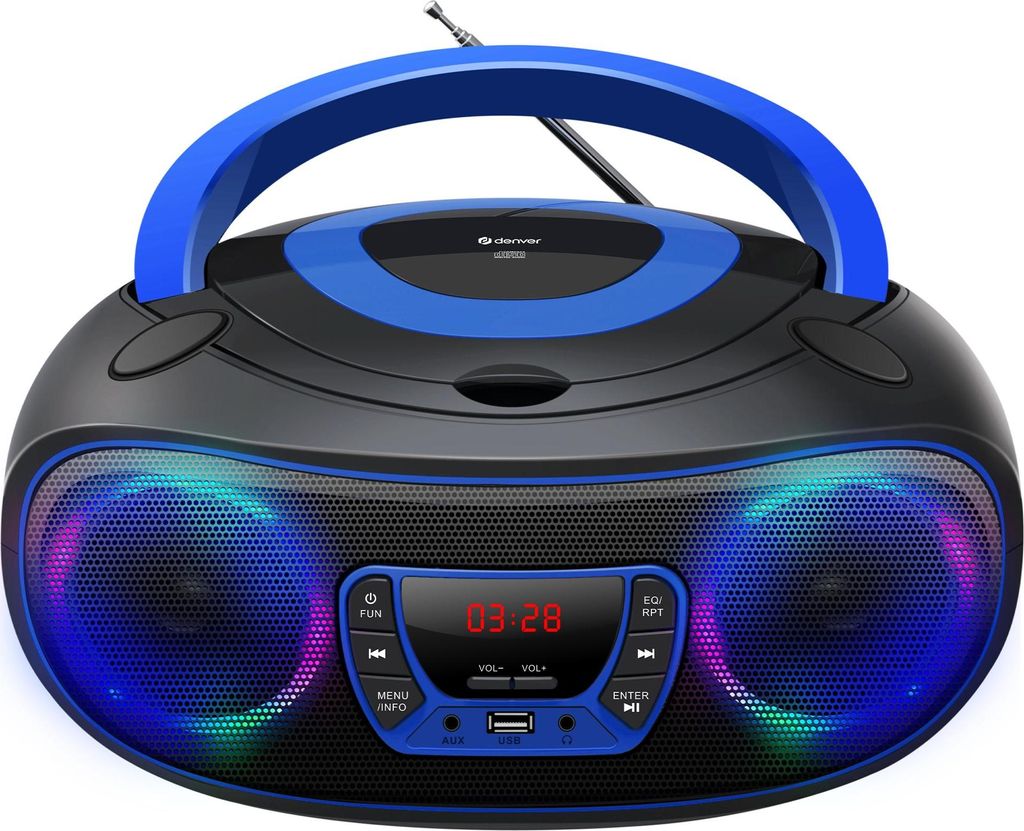 Denver TCL-212BT Boombox mit CD, Bluetooth, USB, AUX & Produktbild 