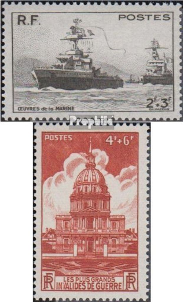 Briefmarken Frankreich 1946 Mi 740,741 (kompl.Ausg.) postfrisch Marine