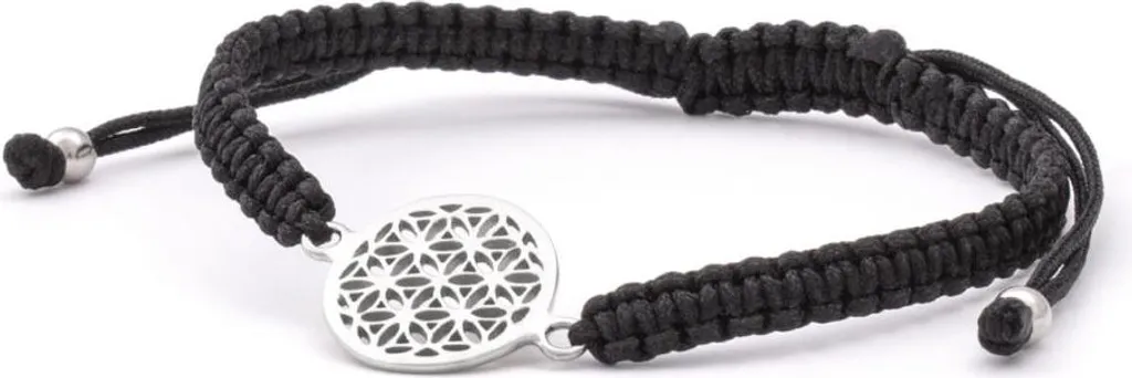 Lanyard noir élégant bracelet kabala Mandala AGB564 pour vos badges