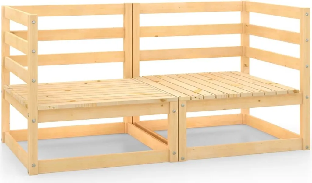 SYFAX™ Divano Angolare da Esterno in Pino Naturale - Eco Friendly