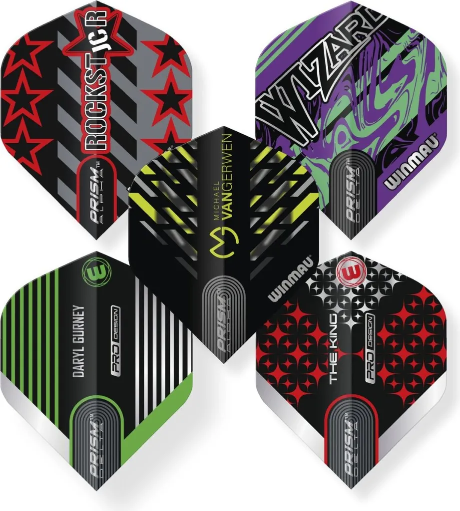 Ailettes WINMAU Prism Alpha – Lot De 3, 100 Microns, Forme Standard, Matériau Translucide