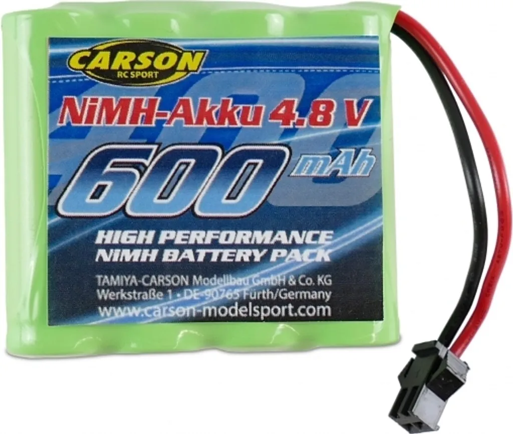 Batterie de secours 4,8V 600mAh pour Carson RC pour jouer plus longtemps