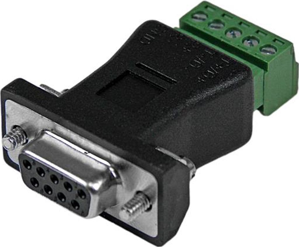 StarTech.com RS422 RS485 Serial DB9 -> Terminal Block Adapter, Schwarz