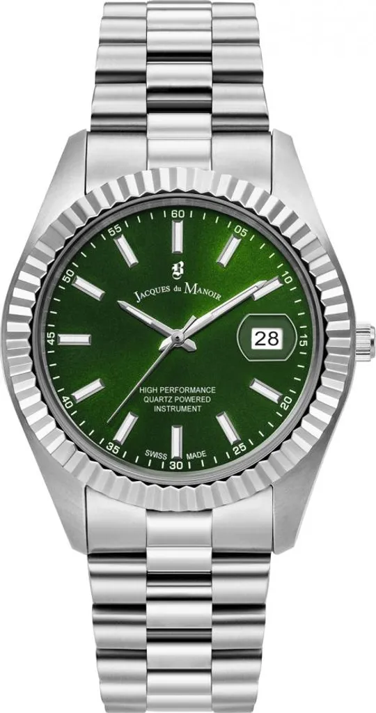 Montre Jacques du JWN01707 avec Cadran Vert Émeraude et Verre Minéral Dur