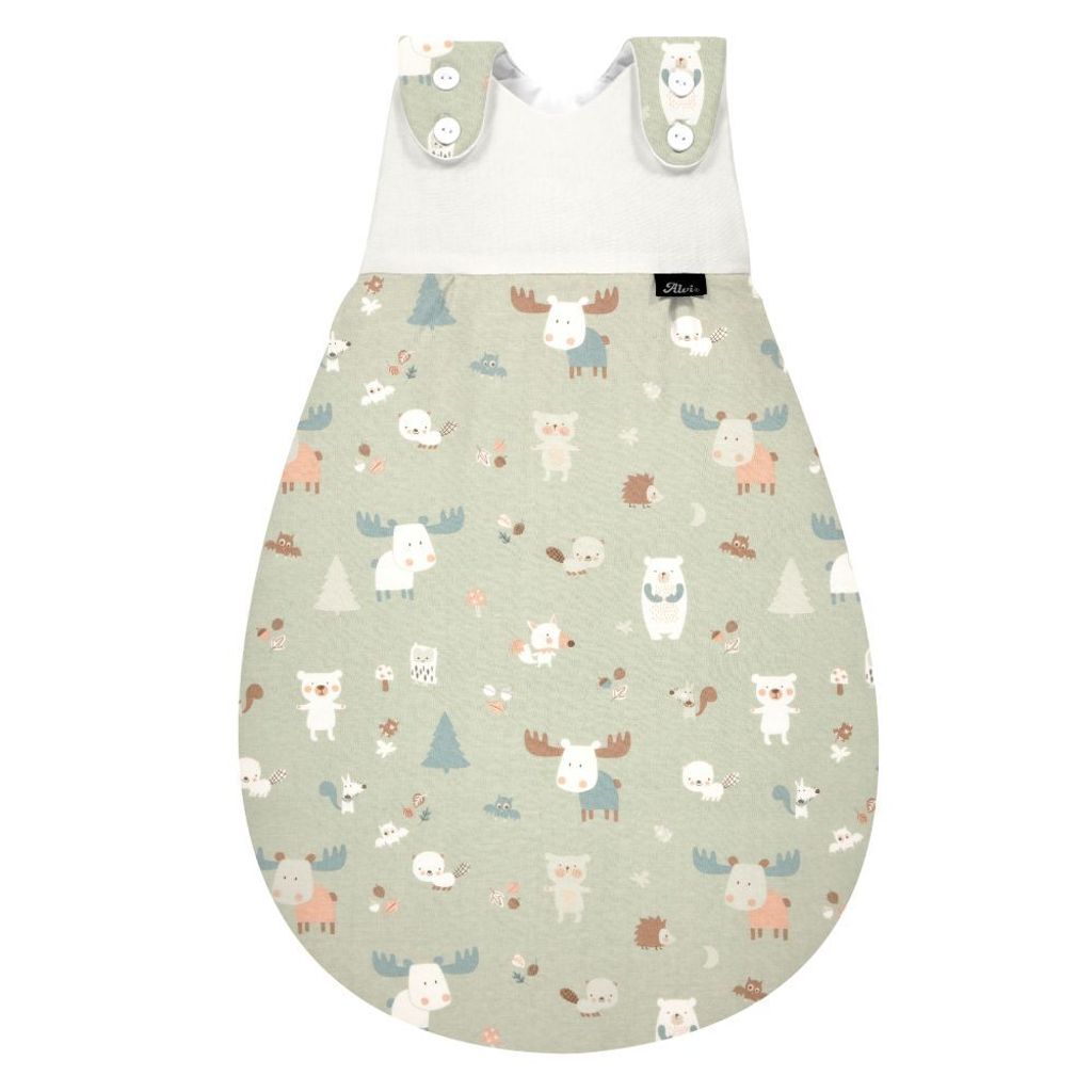 Alvi ALVI Baby-Mäxchen Außensack Jersey Baby Forest Größe 56/62