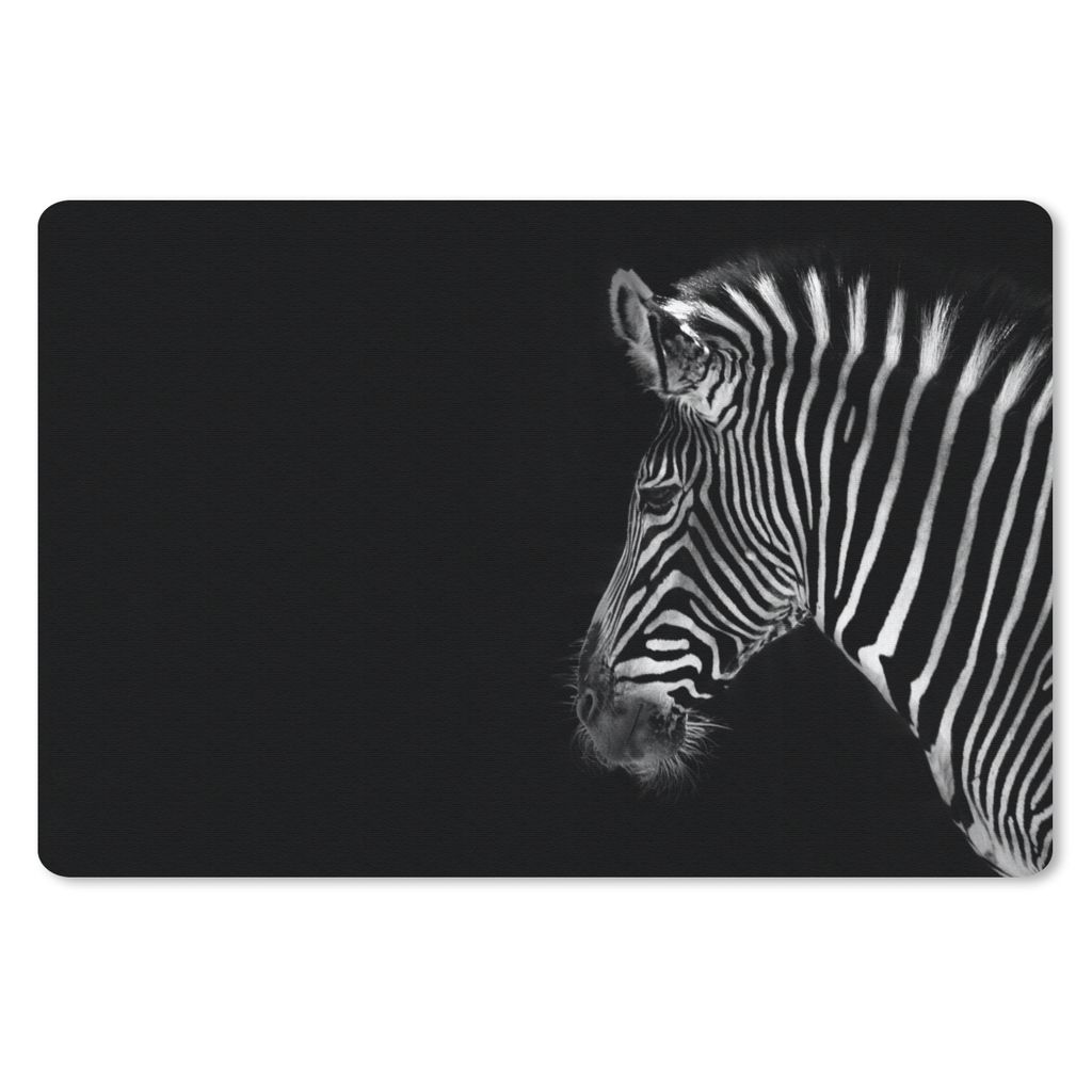 MuchoWow Schreibtischunterlage Zebra - Wilde Tiere - Schwarz 60x40 cm - XXL Mauspad - Großes Mauspad