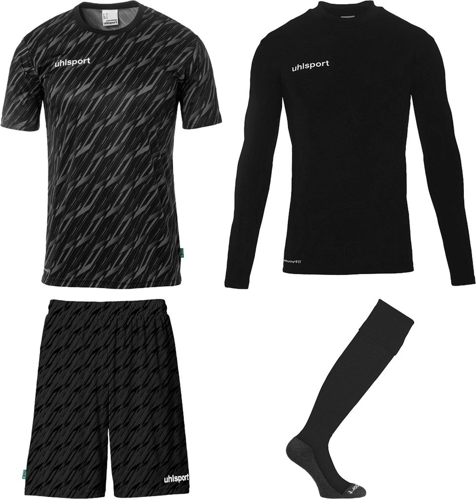 Uhlsport Progressive Torwart Trikot Set Herren - Schwarz