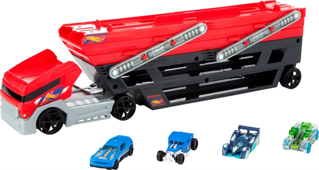 Camion Hot Wheels Mega Hauler extensible pour transporter vos 50 voitures