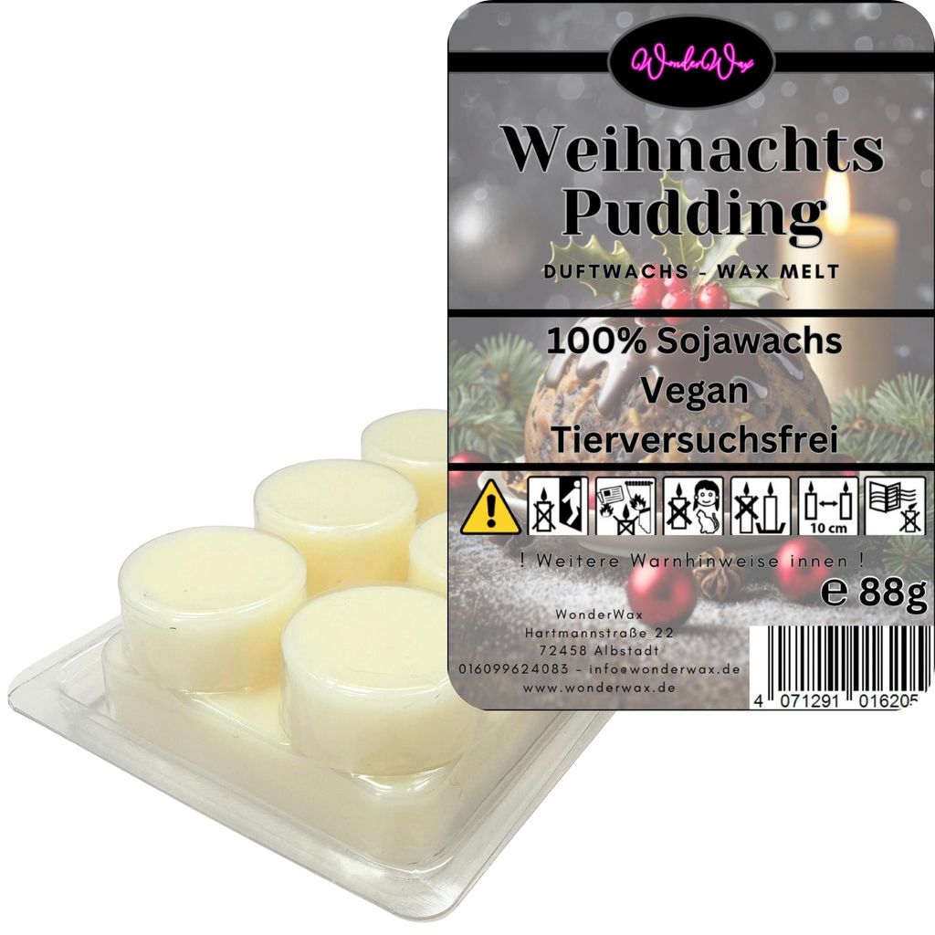 WonderWax Duftwachs Wax Melts für Duftlampe, 6 Kreise Duftmelt Wachsmelt Sojawachs Duftwachs Würfel für Raumdüfte, Wachs Duftöl Winter Indoor ...