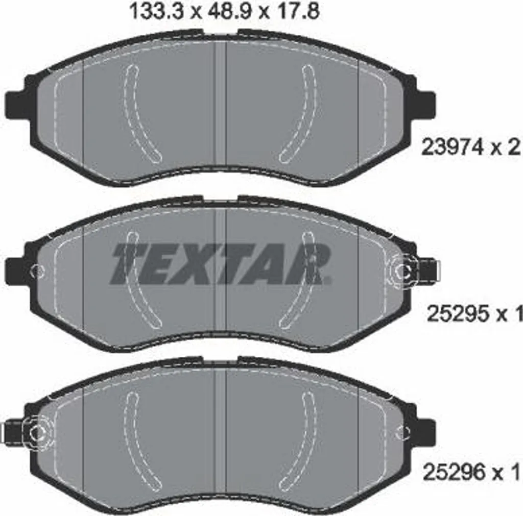 Plaquettes de frein TEXTAR 2397406 pour Kalos et Aveo - Qualité OE