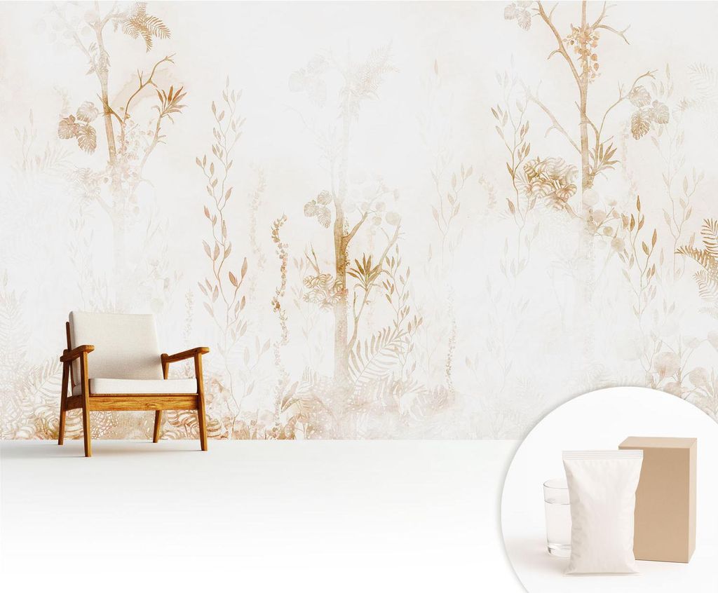Fototapete - 416x254 cm - Tapete - Wandtapete - Wandbilder - Dekofolie - Tapete Folie - Wand - Dekoration - Wohnzimmer - Botanische Eleganz