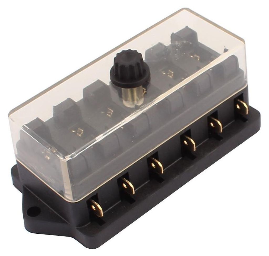 Sicherungsgehäuse mit 6 Steckplätzen, 12 V - 32 V