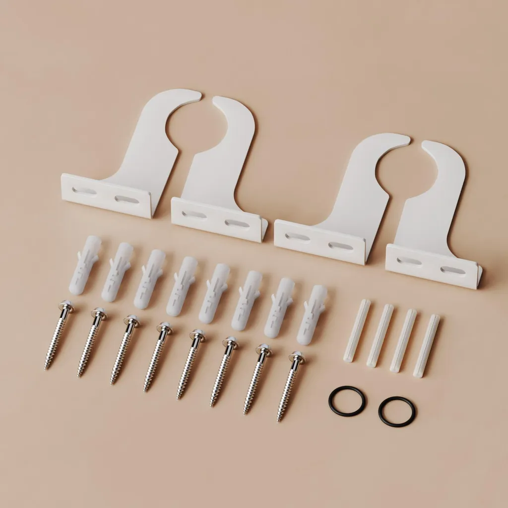 Supporto S'AFIELINA 48x88mm per Radiatori Piatti - Set Fissaggio Muro